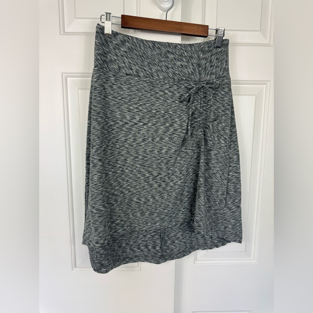 The North Face Gray Cypress Skirt Hi Low A-Line Ruched Drawstring Tie Size Small
